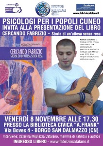 Locandina presentaz CERCANDO FABRIZIO 8 novembre 2013 Psicologi per i popoli di Cuneo