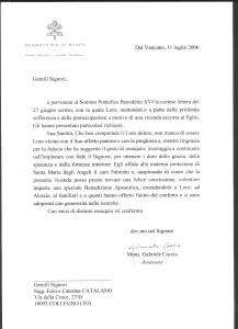 Lettera Papa Benedetto XVI