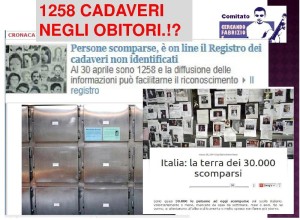 Cadaveri  degli Obitori e scomparsi